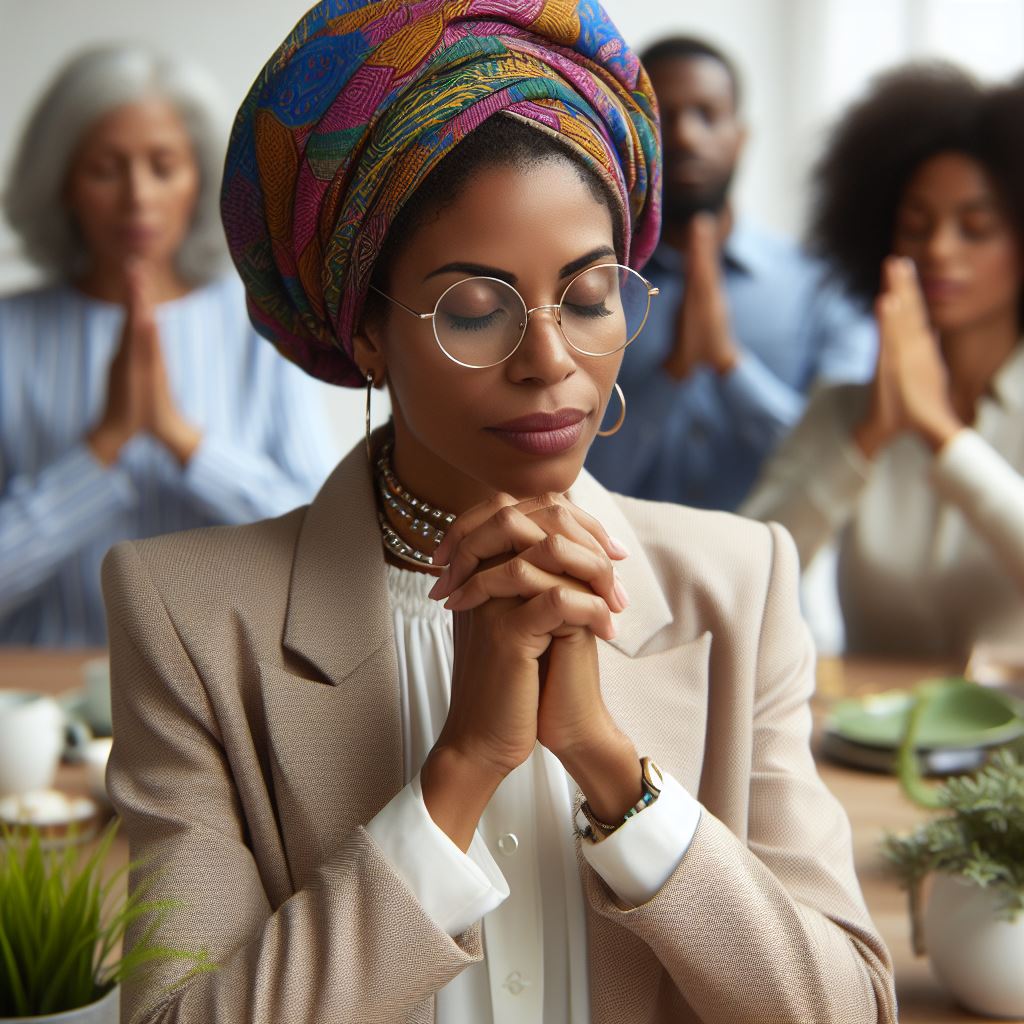 woman praying