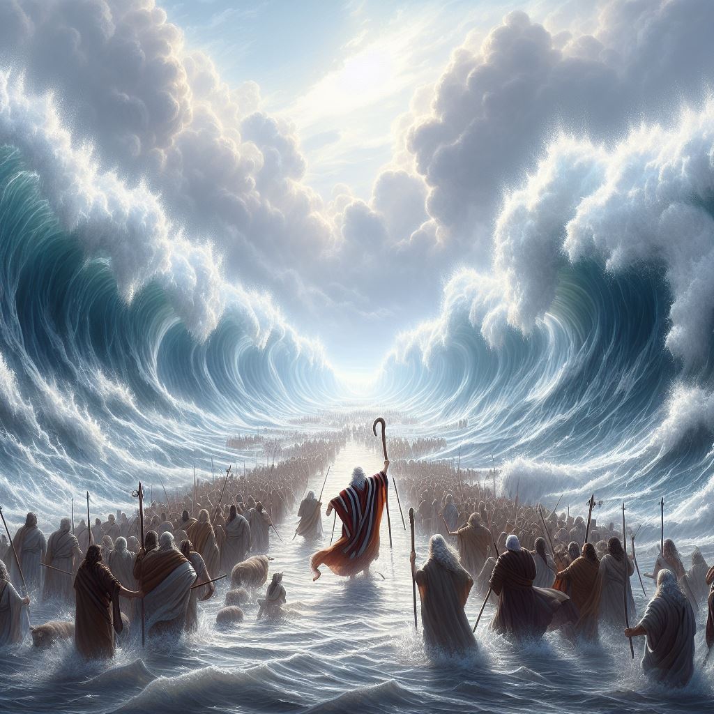 Moses Parting the Red sea..